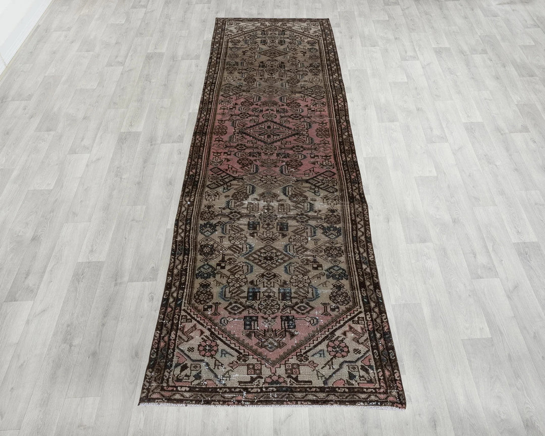 Multicolor Turkish Oushak Rug 2'7" x 10'1" Hand-Knotted | No. VR24959