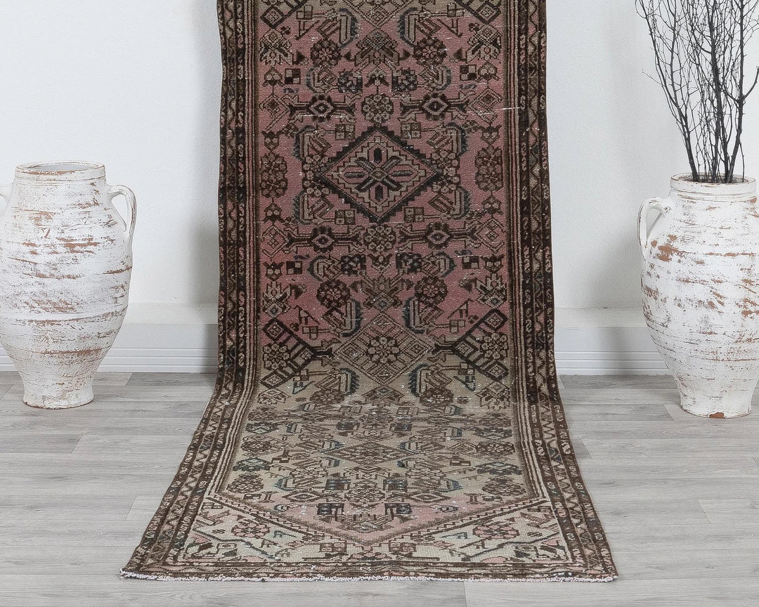 Multicolor Turkish Oushak Rug 2'7" x 10'1" Hand-Knotted | No. VR24959
