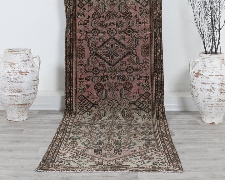 Multicolor Turkish Oushak Rug 2'7" x 10'1" Hand-Knotted | No. VR24959