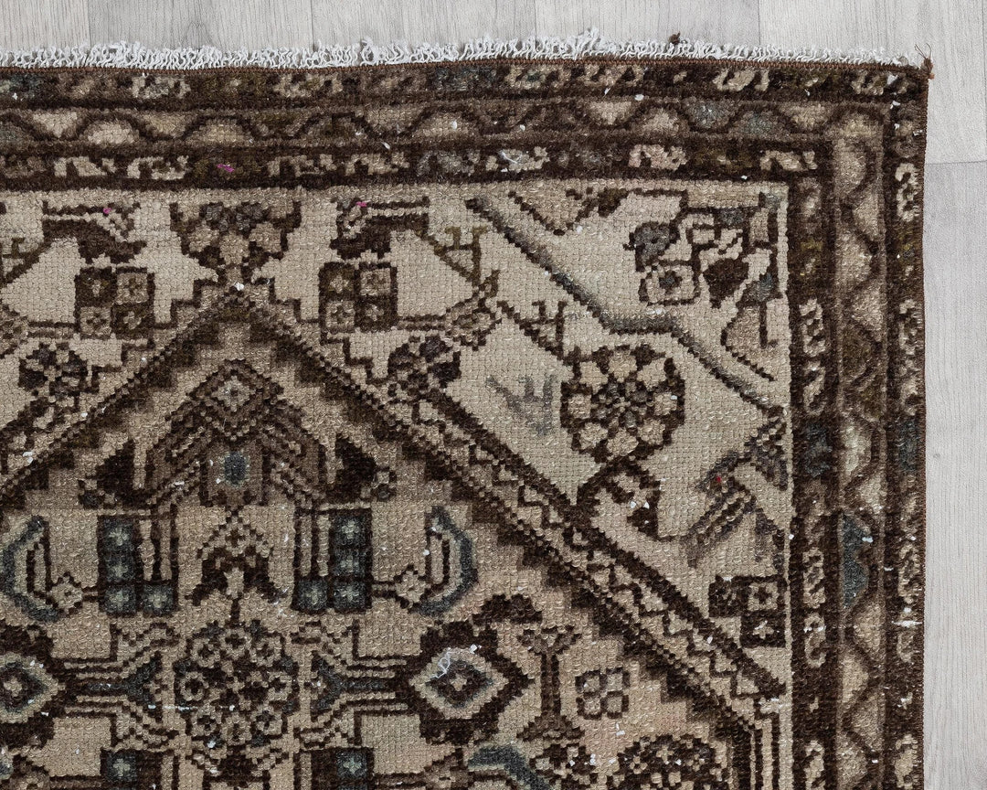 Multicolor Turkish Oushak Rug 2'7" x 10'1" Hand-Knotted | No. VR24959