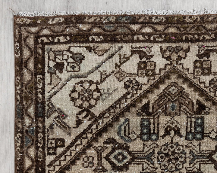 Multicolor Turkish Oushak Rug 2'7" x 10'1" Hand-Knotted | No. VR24959