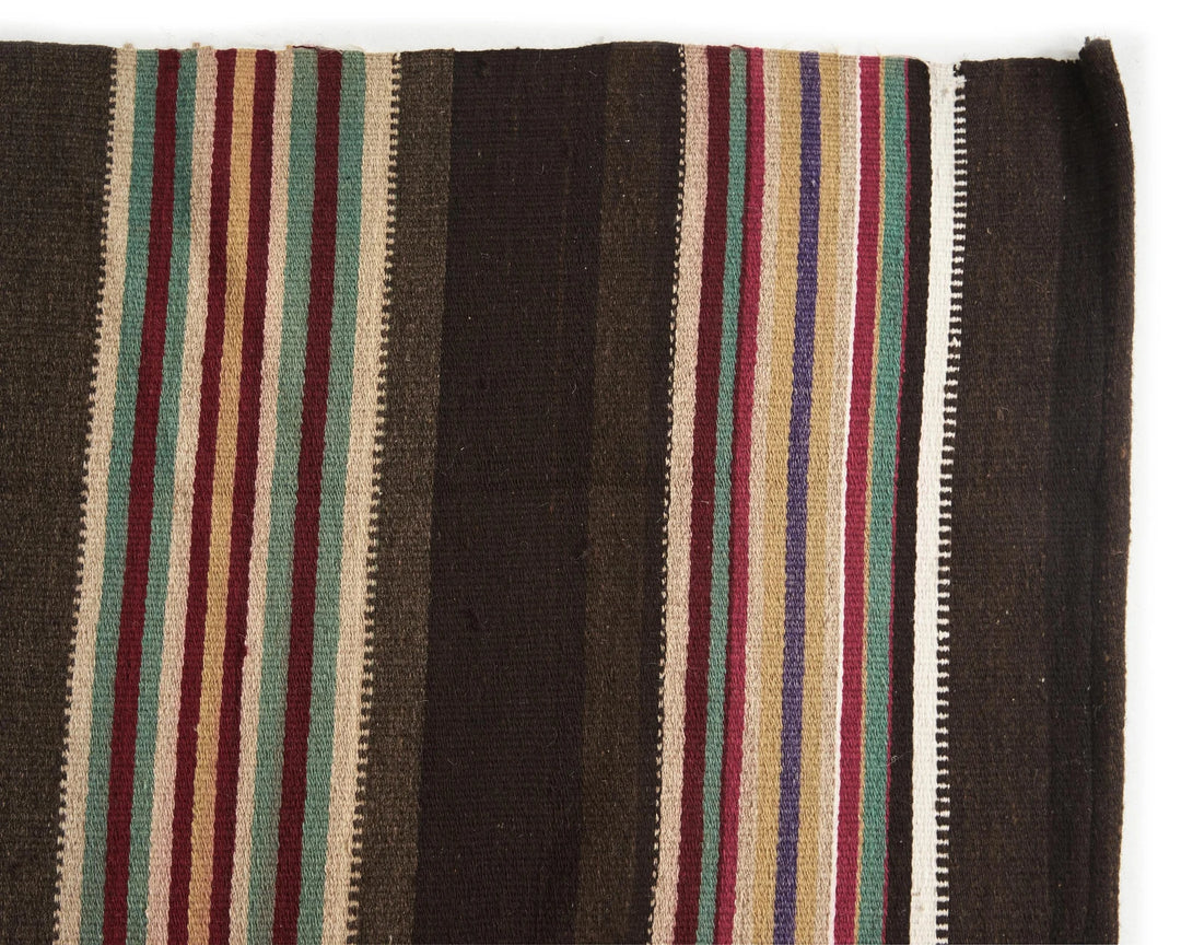 Brown Turkish Kilim Rug 6'5" x 10'6" Flat-Weave | No. VR24987