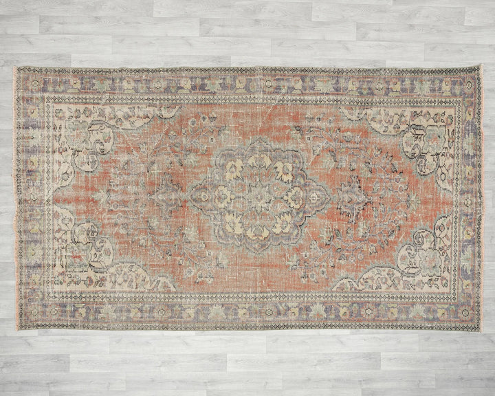 Multicolor Turkish Oushak Rug 5' 10" x 9' 10" Hand-Knotted | No. VR24989