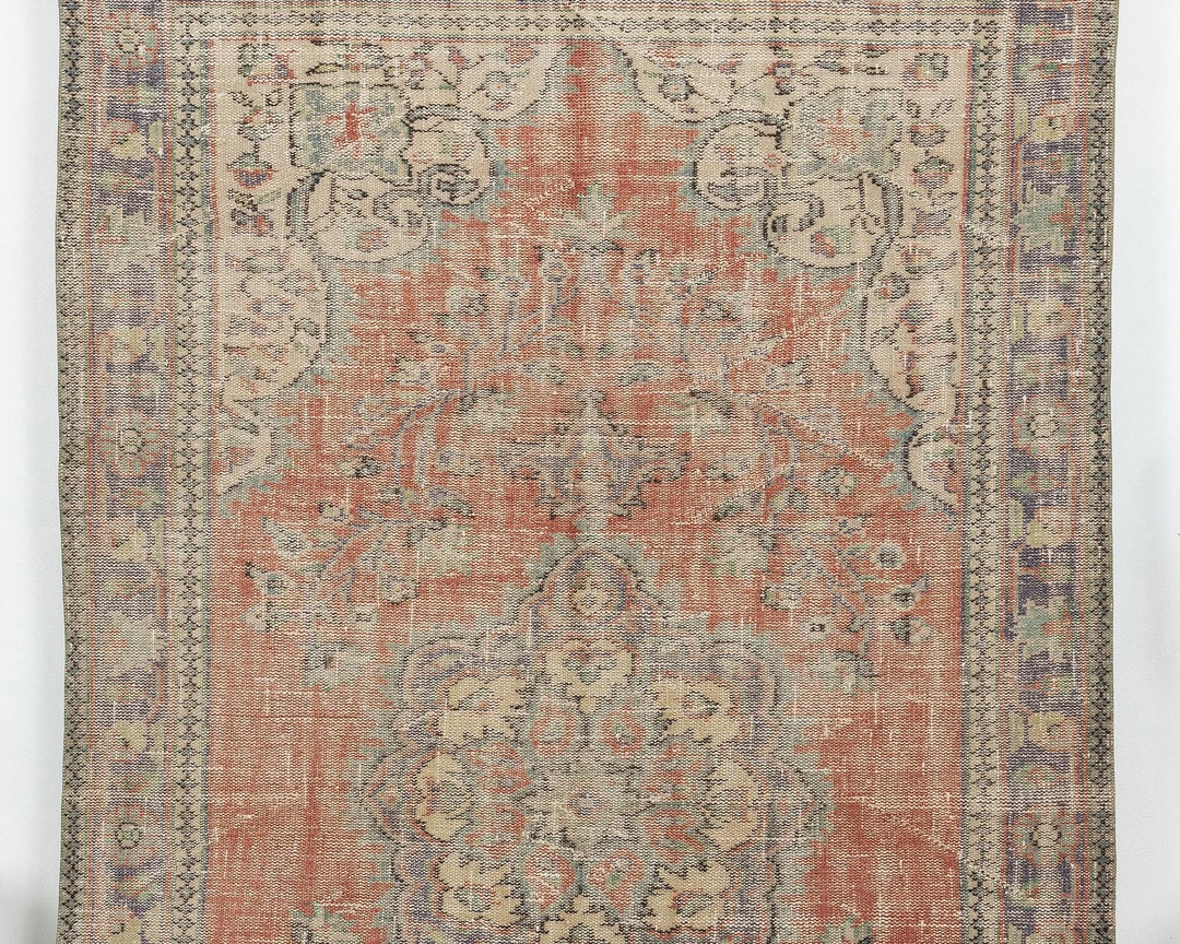 Multicolor Turkish Oushak Rug 5' 10" x 9' 10" Hand-Knotted | No. VR24989