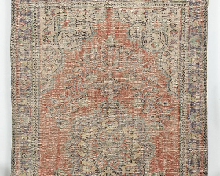 Multicolor Turkish Oushak Rug 5' 10" x 9' 10" Hand-Knotted | No. VR24989