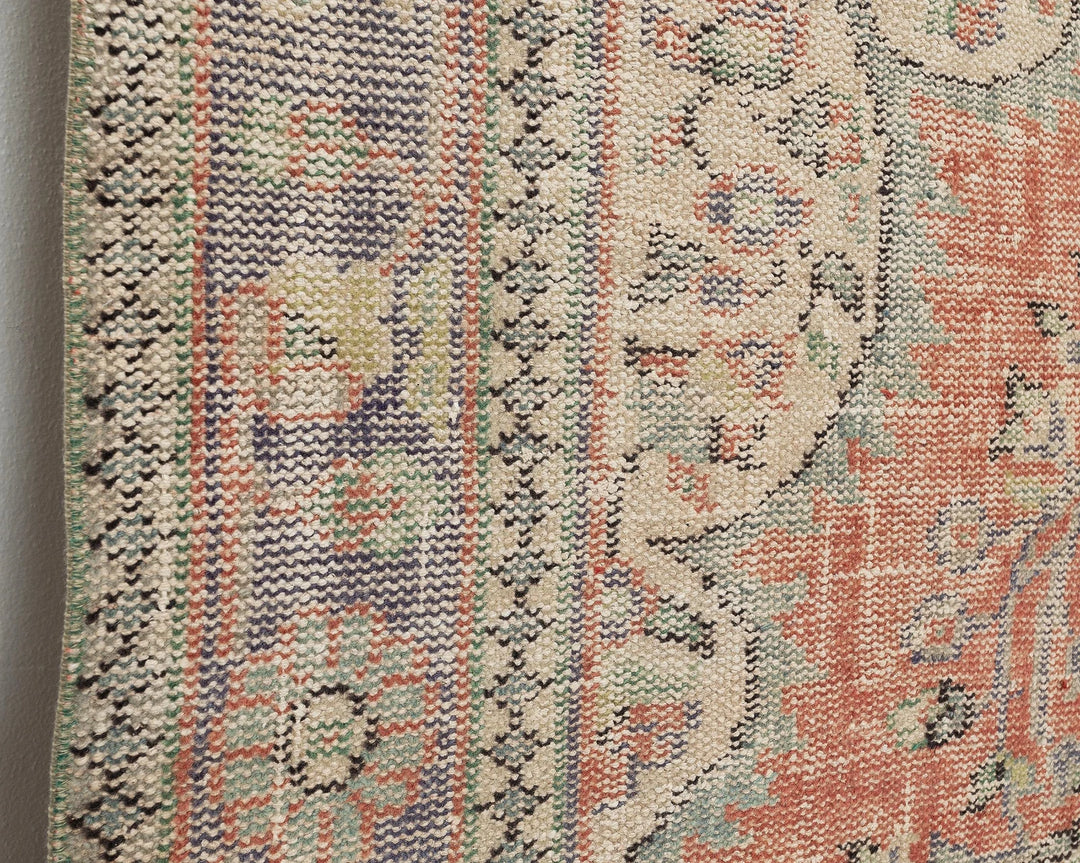 Multicolor Turkish Oushak Rug 5' 10" x 9' 10" Hand-Knotted | No. VR24989