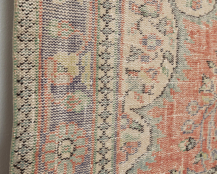 Multicolor Turkish Oushak Rug 5' 10" x 9' 10" Hand-Knotted | No. VR24989