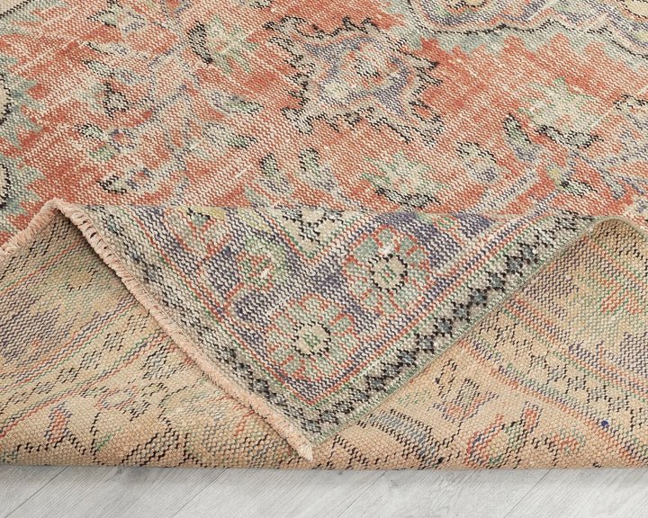 Multicolor Turkish Oushak Rug 5' 10" x 9' 10" Hand-Knotted | No. VR24989