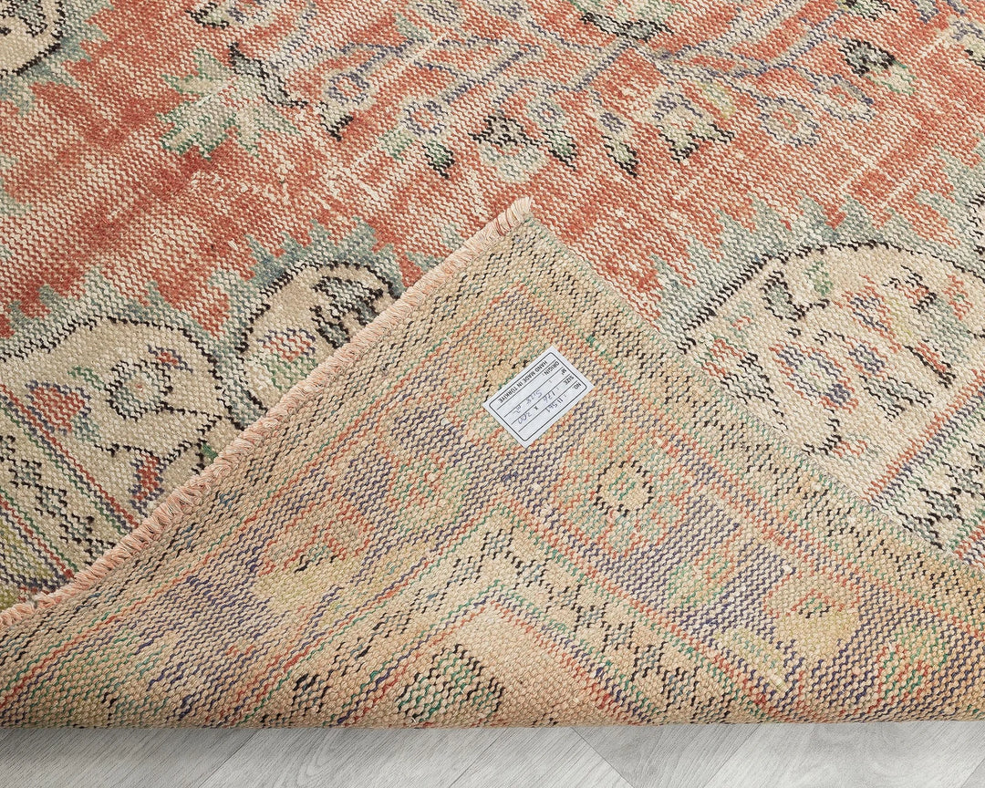 Multicolor Turkish Oushak Rug 5' 10" x 9' 10" Hand-Knotted | No. VR24989