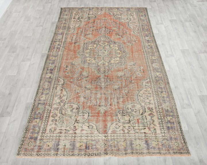 Multicolor Turkish Oushak Rug 5' 10" x 9' 10" Hand-Knotted | No. VR24989