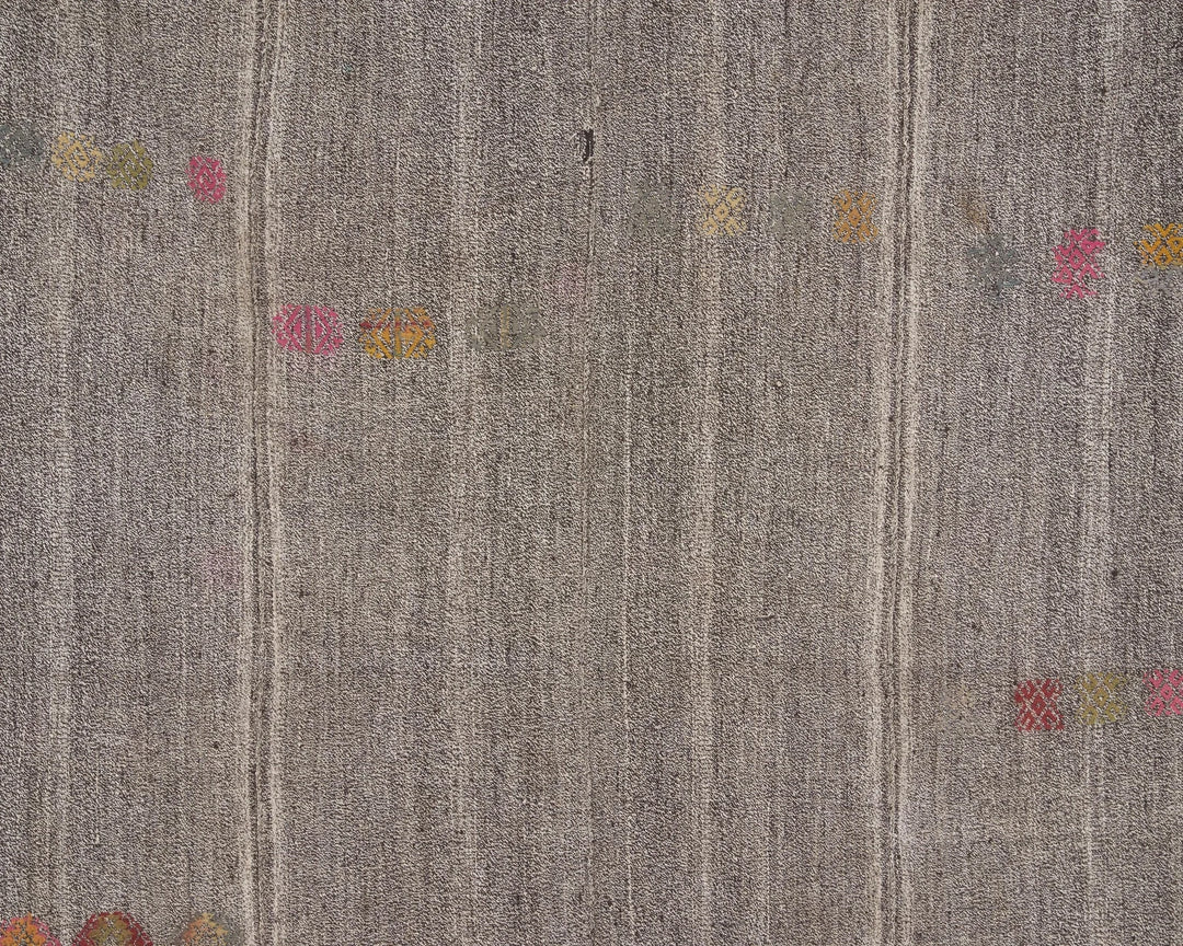 Gray Kilim Rug 6' 8" x 8' 6" | No. VR25041