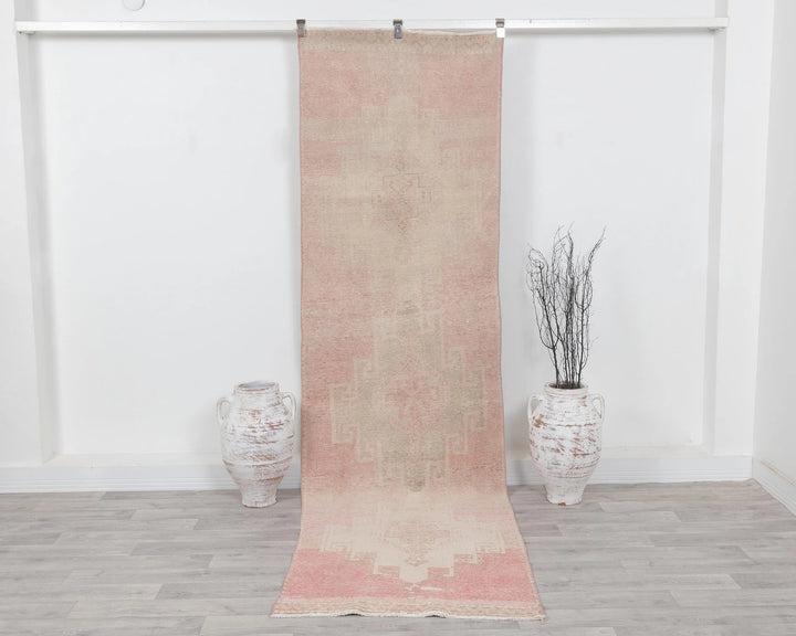 Multicolor Turkish Oushak Rug 2'11" x 10'5" Hand-Knotted | No. VR25083