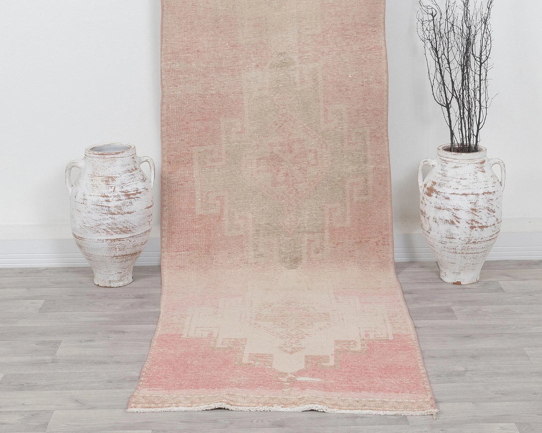 Multicolor Turkish Oushak Rug 2'11" x 10'5" Hand-Knotted | No. VR25083
