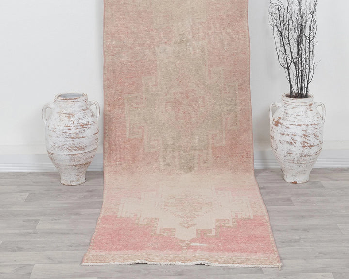 Multicolor Turkish Oushak Rug 2'11" x 10'5" Hand-Knotted | No. VR25083