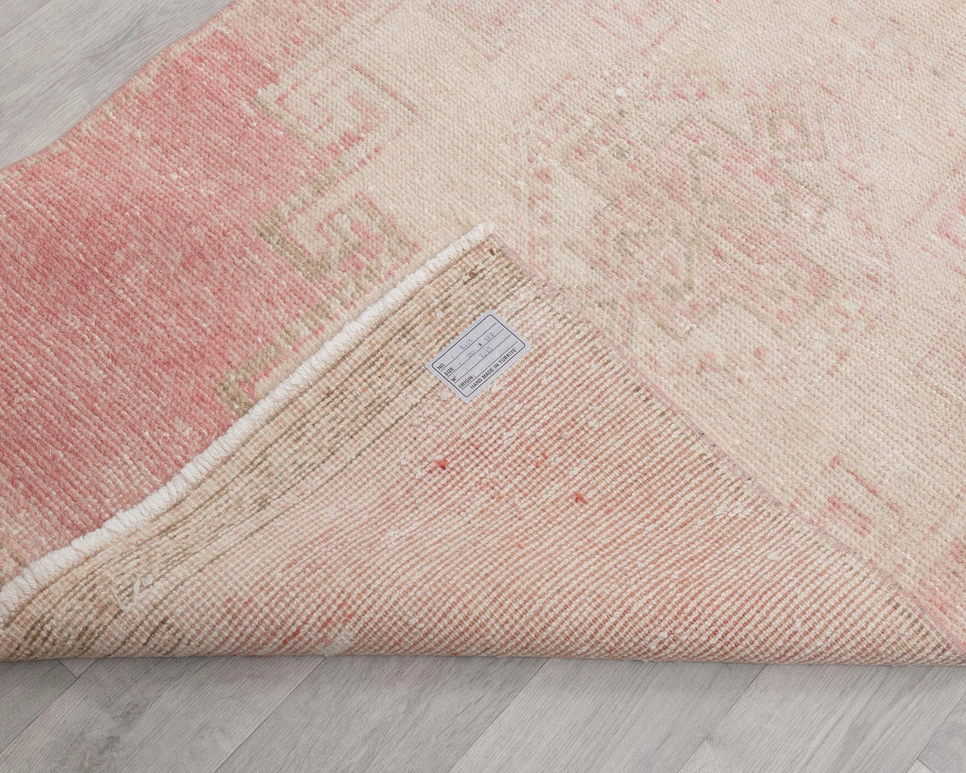 Multicolor Turkish Oushak Rug 2'11" x 10'5" Hand-Knotted | No. VR25083