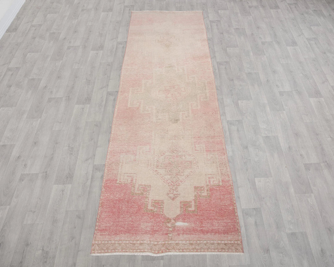 Multicolor Turkish Oushak Rug 2'11" x 10'5" Hand-Knotted | No. VR25083