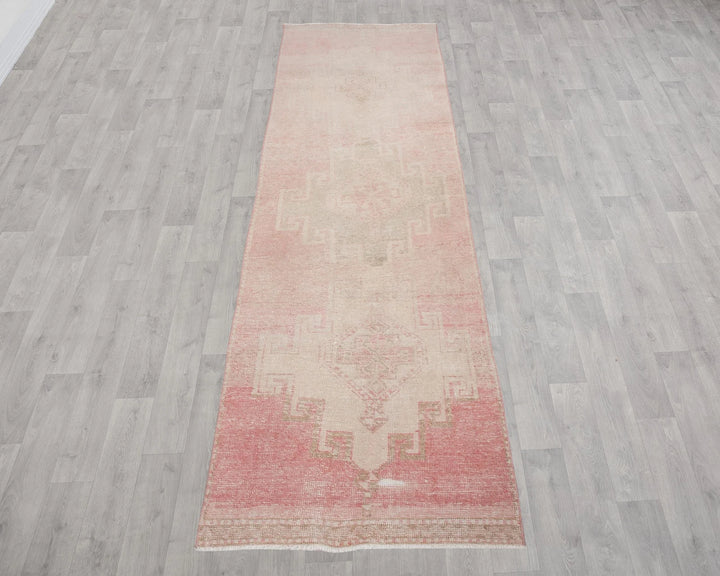 Multicolor Turkish Oushak Rug 2'11" x 10'5" Hand-Knotted | No. VR25083