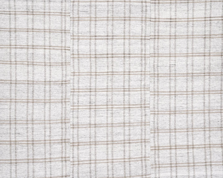 White Turkish Kilim Rug 5'5" x 9'4" Flat-Weave | No. VR25209
