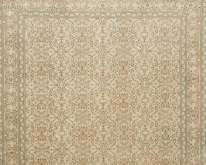 Beige Turkish Oushak Rug 6'5" x 9'10" Hand-Knotted | No. VR25239