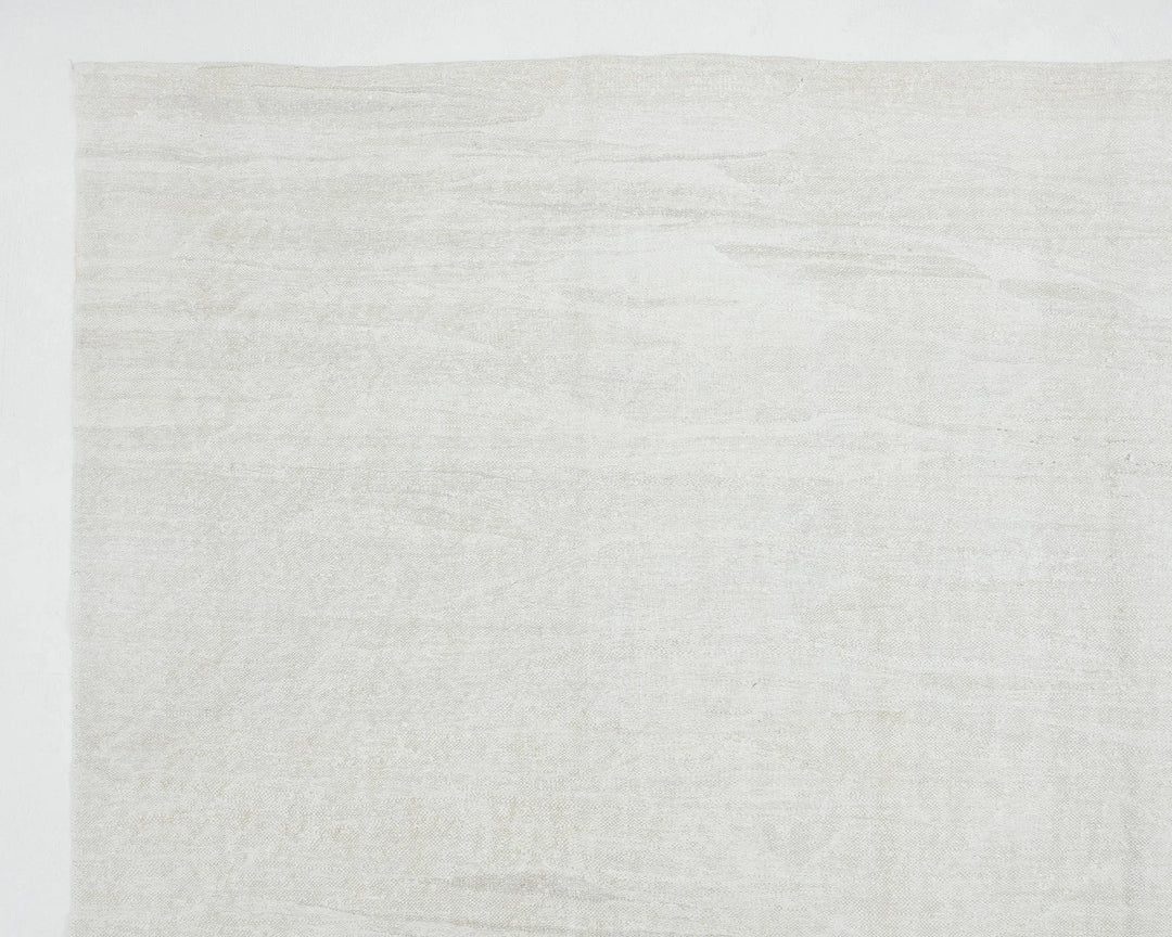 White Turkish Kilim Rug 11' 8" x 9' 1" Flat-Weave | No. VR25361