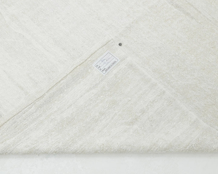 White Turkish Kilim Rug 11' 8" x 9' 1" Flat-Weave | No. VR25361