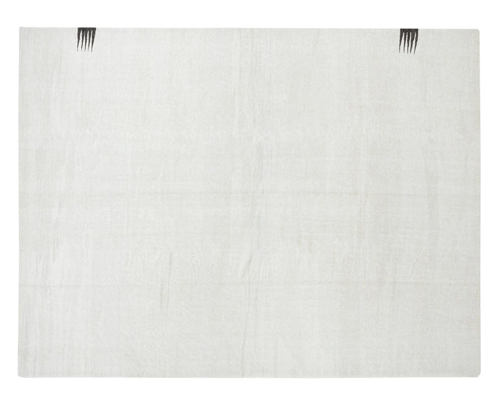 White Turkish Kilim Rug 11' 8" x 9' 1" Flat-Weave | No. VR25361