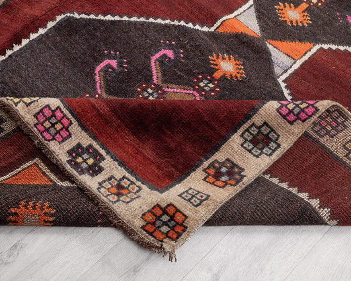 Multicolor Turkish Oushak Rug 3' 11" x 11' 2" Hand-Knotted | No. VR25403