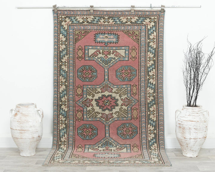 Multicolor Turkish Oushak Rug 6'8" x 3'11" Hand-Knotted | No. VR25508
