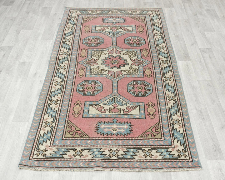 Multicolor Turkish Oushak Rug 6'8" x 3'11" Hand-Knotted | No. VR25508