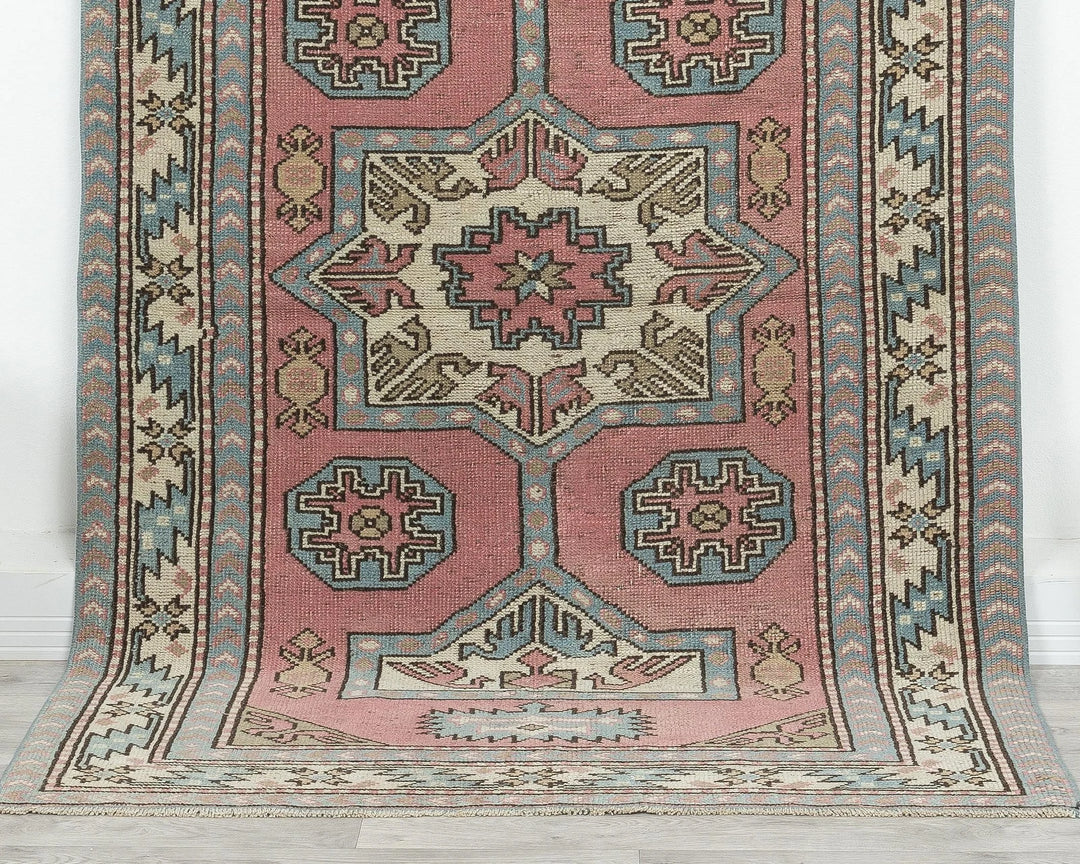 Multicolor Turkish Oushak Rug 6'8" x 3'11" Hand-Knotted | No. VR25508