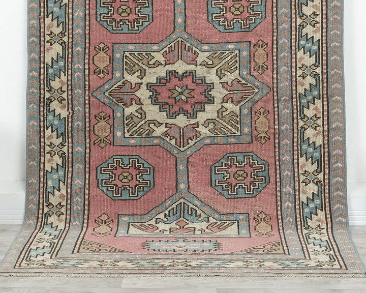 Multicolor Turkish Oushak Rug 6'8" x 3'11" Hand-Knotted | No. VR25508
