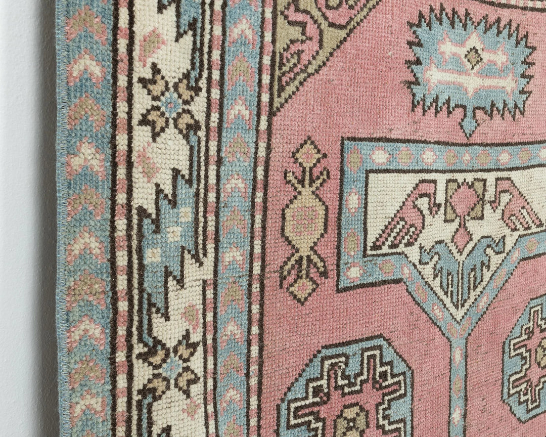 Multicolor Turkish Oushak Rug 6'8" x 3'11" Hand-Knotted | No. VR25508