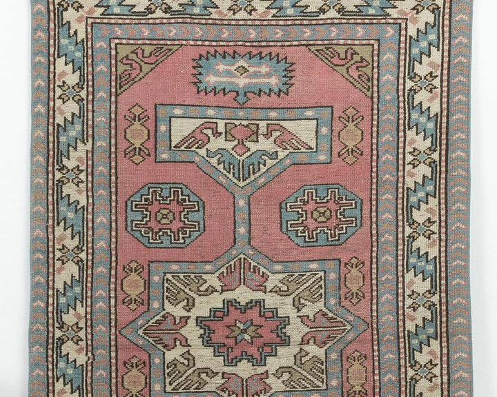 Multicolor Turkish Oushak Rug 6'8" x 3'11" Hand-Knotted | No. VR25508