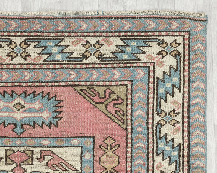 Multicolor Turkish Oushak Rug 6'8" x 3'11" Hand-Knotted | No. VR25508
