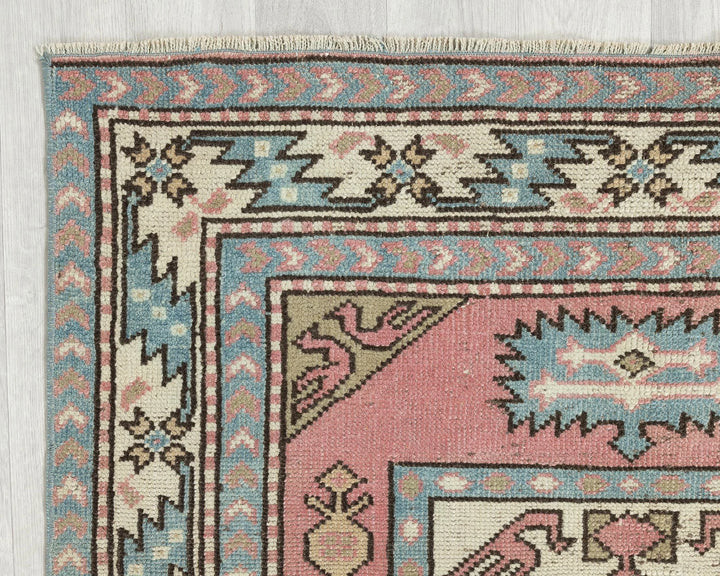 Multicolor Turkish Oushak Rug 6'8" x 3'11" Hand-Knotted | No. VR25508