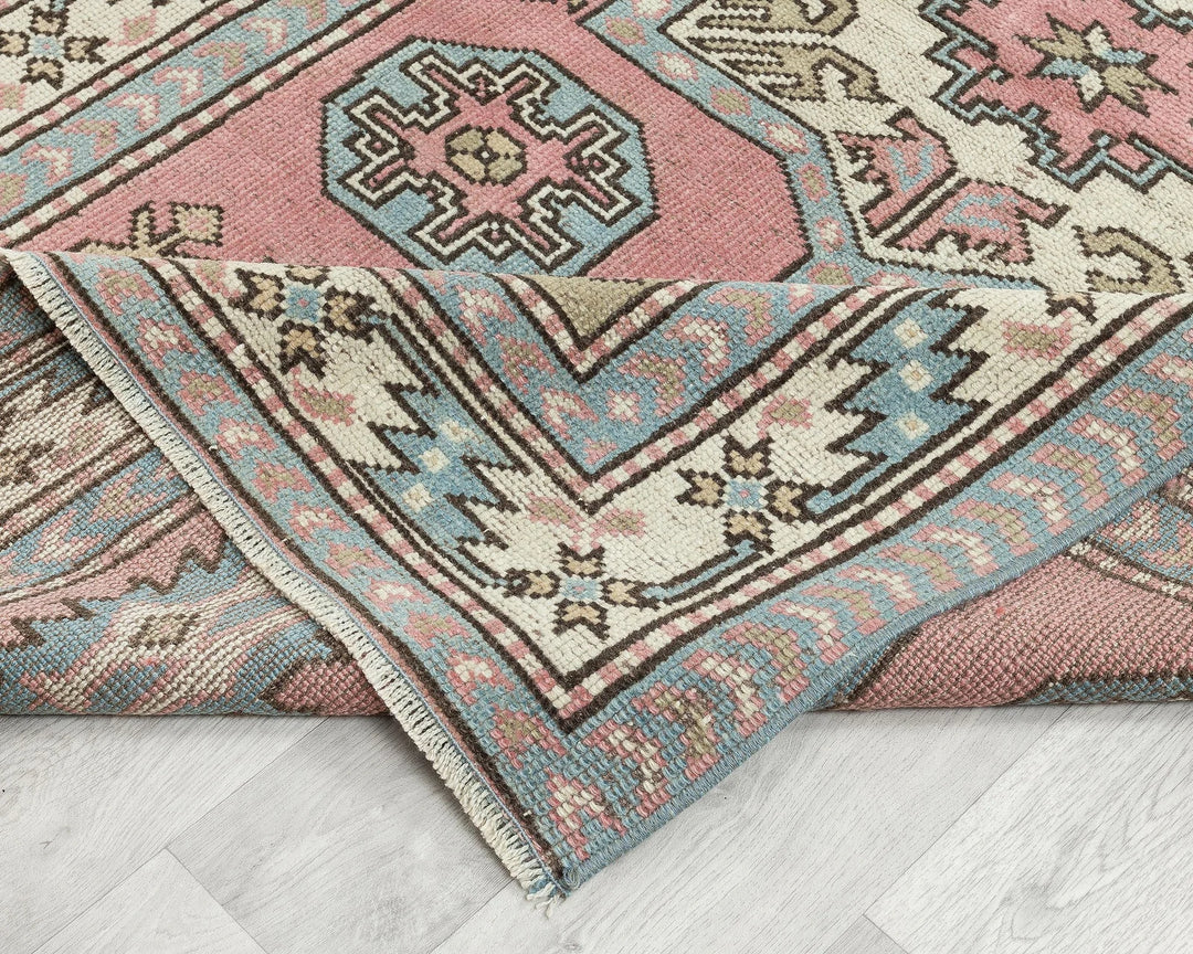 Multicolor Turkish Oushak Rug 6'8" x 3'11" Hand-Knotted | No. VR25508