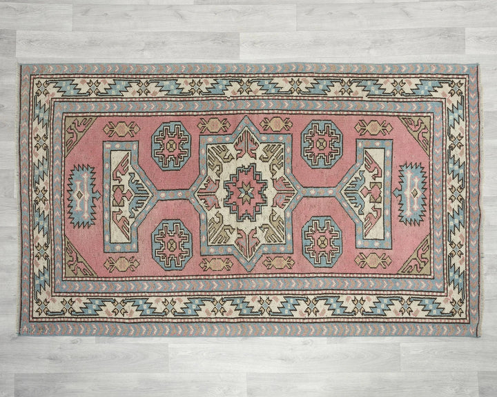 Multicolor Turkish Oushak Rug 6'8" x 3'11" Hand-Knotted | No. VR25508