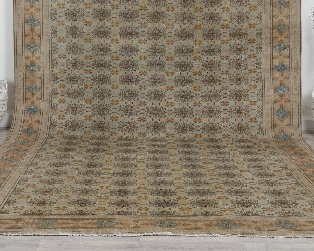 Multicolor Turkish Oushak Rug 8' 2" x 11' 11" Hand-Knotted | No. VR25680