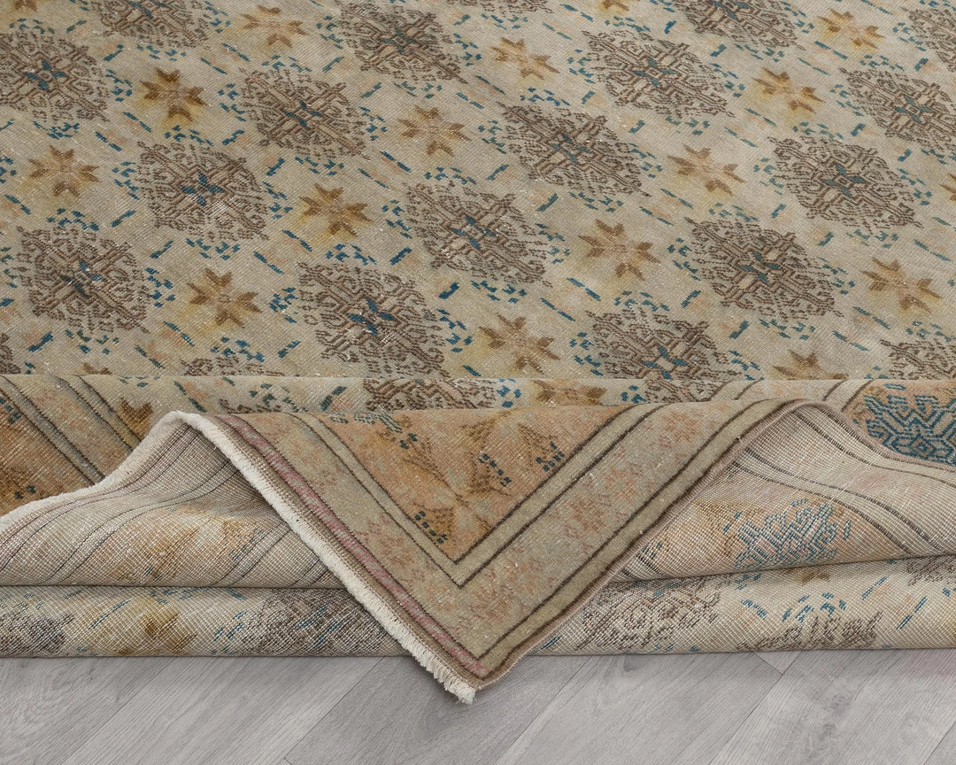 Multicolor Turkish Oushak Rug 8' 2" x 11' 11" Hand-Knotted | No. VR25680