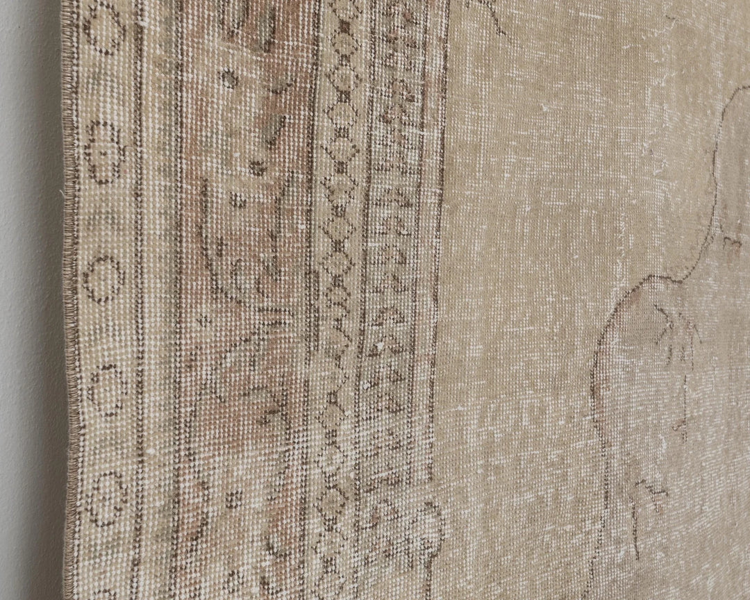 Beige Turkish Oushak Rug 7' x 10' Hand-Knotted | No. VR25806