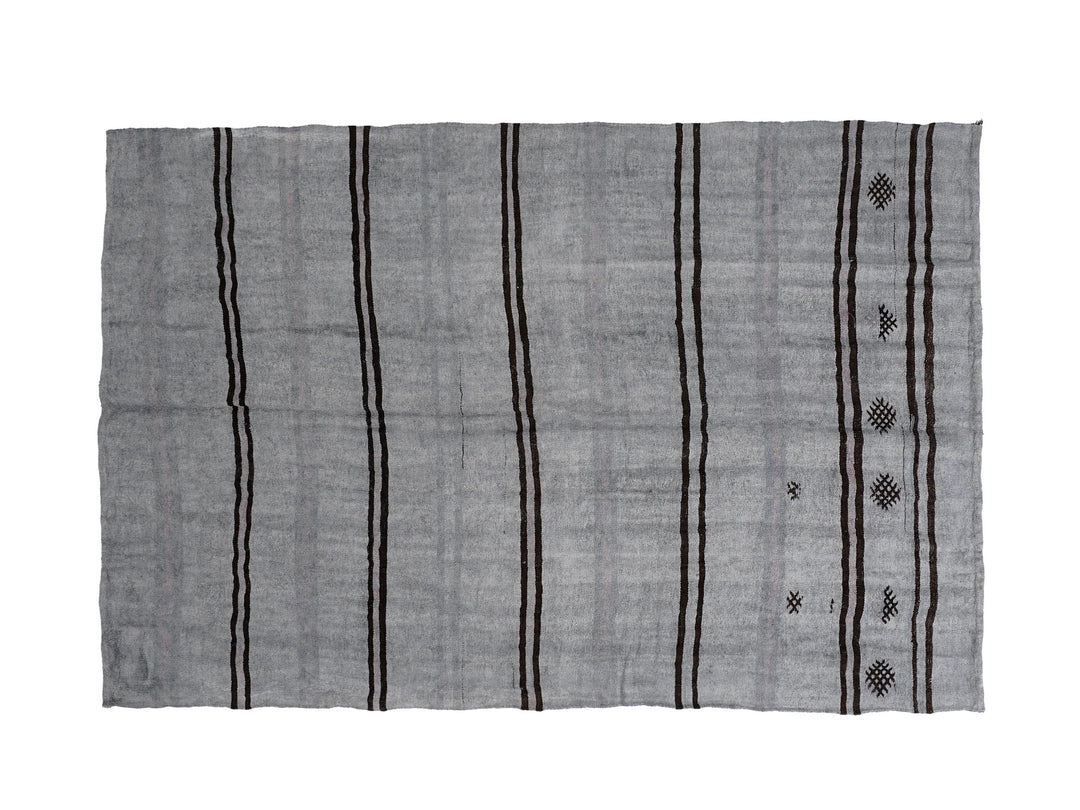 Blue Turkish Kilim Rug 5' 7" x 8' 5" Flat-Weave | No. VR25836