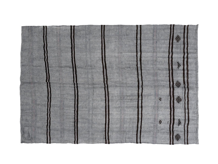 Blue Turkish Kilim Rug 5' 7" x 8' 5" Flat-Weave | No. VR25836
