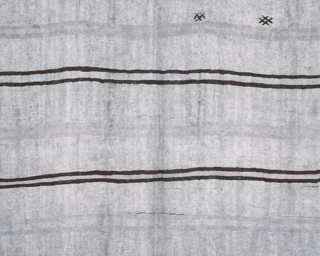 Blue Turkish Kilim Rug 5' 7" x 8' 5" Flat-Weave | No. VR25836