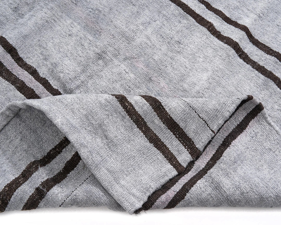 Blue Turkish Kilim Rug 5' 7" x 8' 5" Flat-Weave | No. VR25836