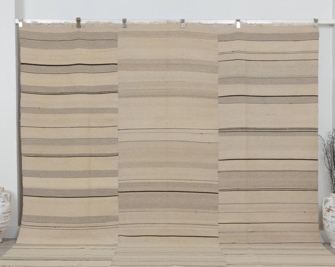 Beige Turkish Kilim Rug 9' 4" x 12' 6" Flat-Weave view