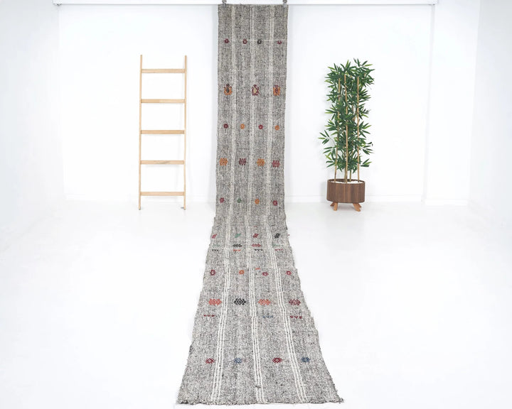 Multicolor Turkish Kilim Rug 2' 1" x 28' 4" Flat-Weave | No. VR25895