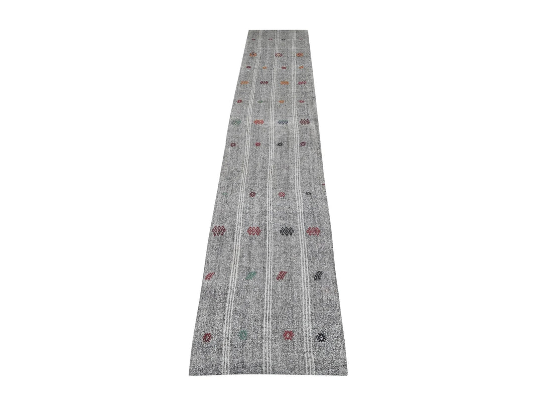 Multicolor Turkish Kilim Rug 2' 1" x 28' 4" Flat-Weave | No. VR25895