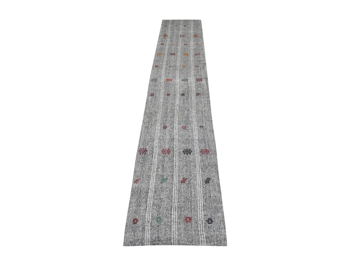Multicolor Turkish Kilim Rug 2' 1" x 28' 4" Flat-Weave | No. VR25895