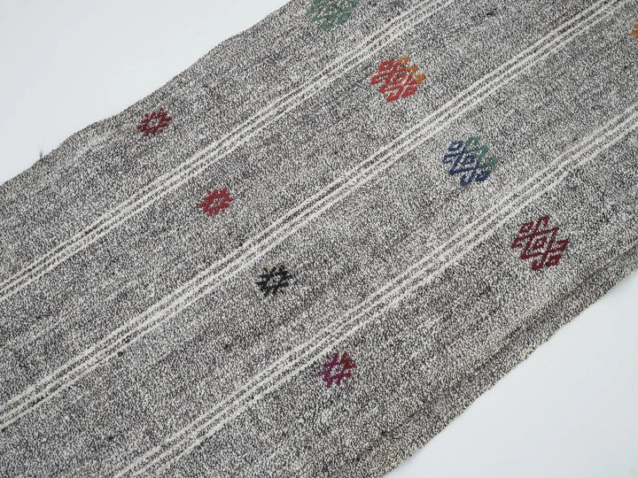 Multicolor Turkish Kilim Rug 2' 1" x 28' 4" Flat-Weave | No. VR25895