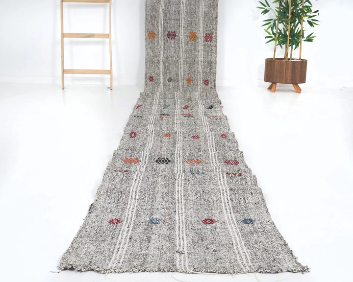 Multicolor Turkish Kilim Rug 2' 1" x 28' 4" Flat-Weave | No. VR25895